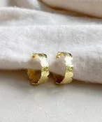 18k Small Plated Hoops-Gold