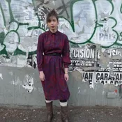 Fuchsia paisley Skirt and Shirt — Antoinette Brooklyn