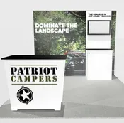 10x10ft Turnkey Trade Show Booth Rental - Patriot Backlit