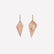 Red Aragonite Shard Hoop Earrings