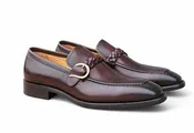 Carrucci Braided Leather Loafer - Brown