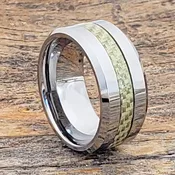 Athene Inlay White Carbon Fiber Rings