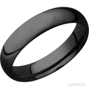 5 mm wide Domed Zirconium band.