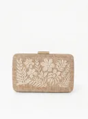 Aster Woven Straw Clutch Bag