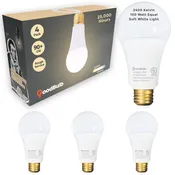 100 WATT UPGRADE - 17 WATT DIMMABLE LED A21 - 90+ HIGH CRI - SERENE SOFT WARM LIGHT - 1600 LUMENS - 2400 KELVIN - ROUGH SERVICE - 25,000 HOURS & 5 YEAR WARRANTY