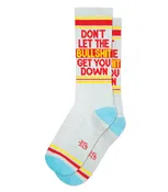 Gumball Poodle DON’T LET THE BULLSH*T GET YOU DOWN Gym Crew Socks