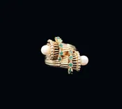 Emerald and Pearl Ring