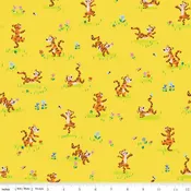 100 AKER WOODS: Tigger Bounce-Yellow (1/4 Yard)