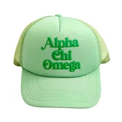 Alpha Chi Omega Baseball Cap, Mesh Trucker-Style Hat