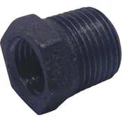 1-1/4 In. X 1/2 In. Hexagon Black Iron Bushing - Malleable Iron Fitting
