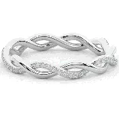 0.20CT.TW LAB DIAMOND TWIST ETERNITY WEDDING BAND
