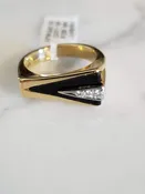 Art Deco Onyx and Diamond Ring