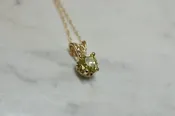 Natural Half Carat .50 ct Yellow Diamond Heart Solitaire Pendant — Columbia River Jewelers