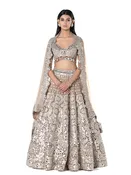 Abhinav Mishra Beige lehenga set