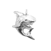 .925 X-Large Shark Sterling Silver Pendant Charm