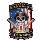 2nd Amendment Twin Guns Skull Patch