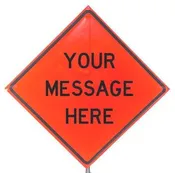36″ Blank Vinyl Roll-Up Sign w/ Your Text
