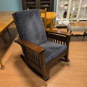 AJ's Furniture Mission Style Rocker w/Fabric Seat/Back
