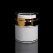 Echo 50 ML Airless Jar with Shiny Gold Collar