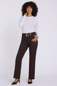 Adjustable Marilyn Straight Pants - Bitter Chocolate