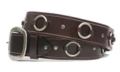 1 1/2" Wide Ring Belt - Brown