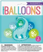 33'' Giant Dinosaur Foil Balloon with 5 12'' Printed Latex Balloons