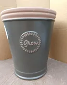 11.4" NATURAL LIP PLANTER SLATE GREY