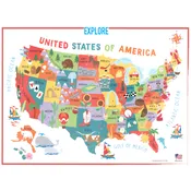 Illustrated Kids United States Map