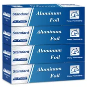12" x 1000' Standard Aluminum Kitchen Foil Rolls 4 Counts