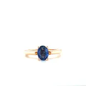 14K Rose Gold Sapphire Solitaire