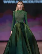 MNM Couture J03038 – Crystal Beaded Long Sleeve Ballgown