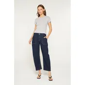 Barrel Leg Jeans - Selvedge Blue - High Rise - Mica Denim