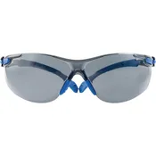 3M Black/Blue Frame Safety Glasses with Anti-Fog Scotchgard Protector Gray Lenses