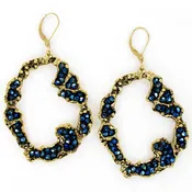 Ariela Metallic Blue Earrings