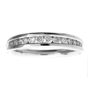 14 KARAT WHITE GOLD DIAMOND WEDDING BAND with 15 Diamond(s) 0.40ctw