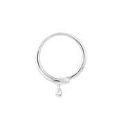 14K White Gold Dangle Teardrop Ring