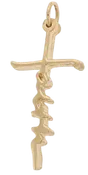 14K Yellow Gold Cross w/ Faith SKU: 51507