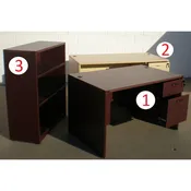 30 x 60 single pedestal desk