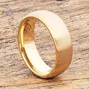 Bellatrix Antique Brushed Gold Tungsten Rings