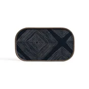 Ink Linear Squares glass valet tray – rectangular