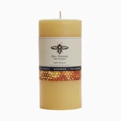100% Pure Beeswax Pillar Candle | Natural | 3" x 6"
