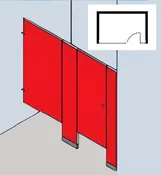 124 Alcove|Floor Mounted/Anchored Powder Coated Metal Partitions