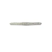 Art Deco Filigree Platinum .80ctw Old European Cut Diamond Bar Pin Brooch