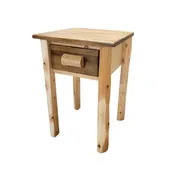 1 Drawer Log Nightstand | 20" Wide