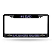 # 1 Dad Ravens Black Chrome Frame