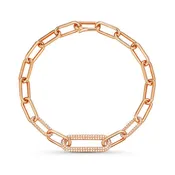 3 Graduated Diamond Oval Link Bracelet