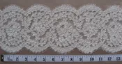 Alencon French Lace Trim, Flowers, Leaves Scallop, 5″ wide