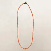 Antique African Glass Trade Bead Necklace with Nigerian Brass Bead — Made Solid
