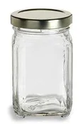 10 oz Victorian Square Glass Jar with Lid (292 ml)