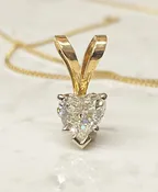 Diamond Heart Solitaire Pendant — Wooldridge Jewelers